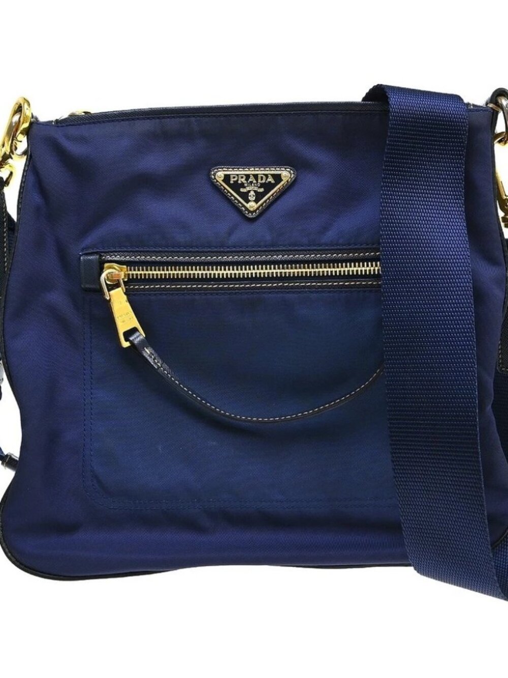 Prada Blue Nylon Shoulder Bag